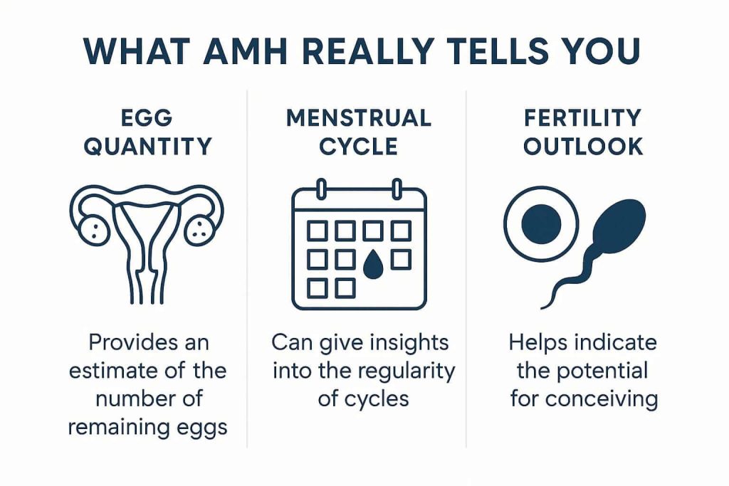 What an AMH test indicates: egg quantity, menstrual cycle regularity and overall fertility outlook