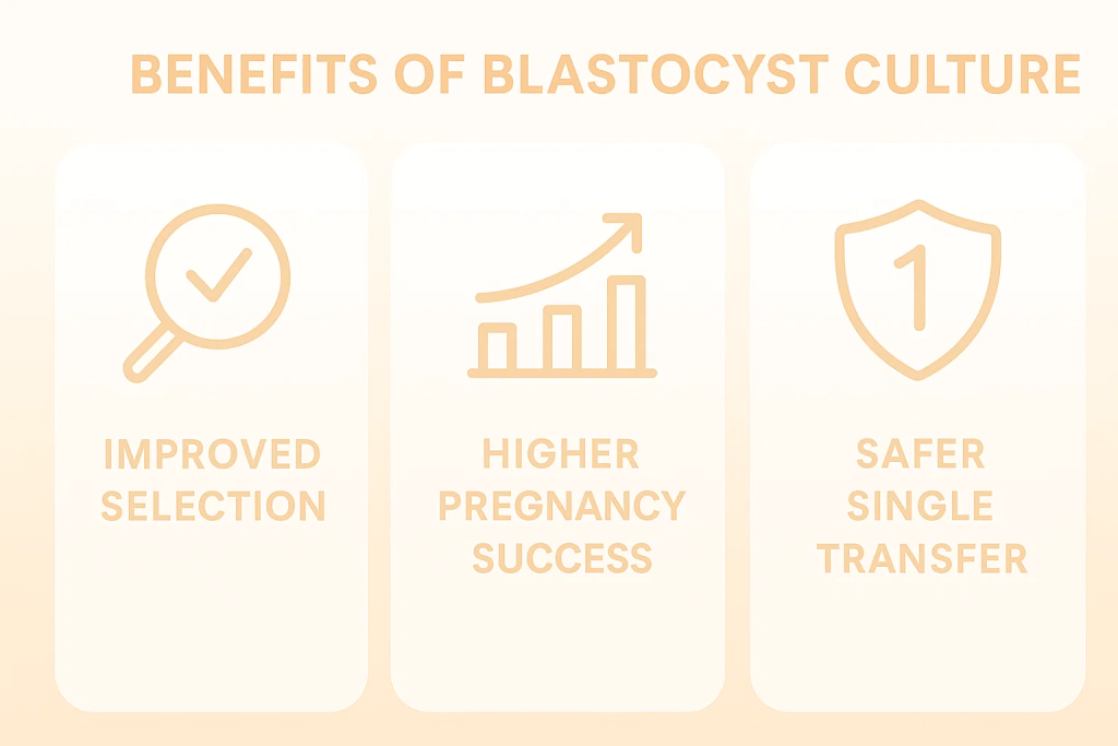 Benefits of blastocyst culture: improved embryo selection, higher pregnancy success and safer single embryo transfer